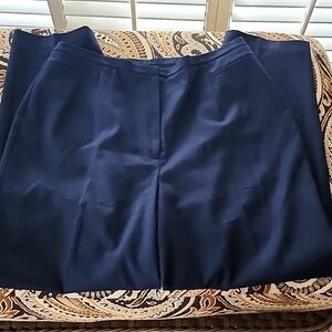 Talbots Classic Fit Navy Blue Lined Wool Pants - Size 14W